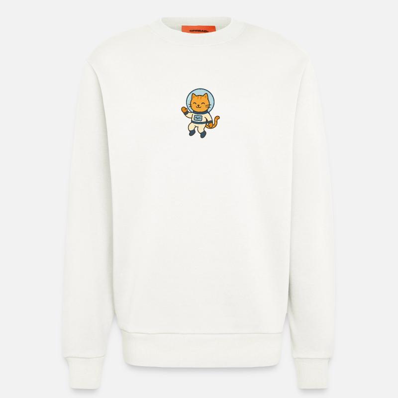 Astrocat - Sweatshirt - made by SPREAD  - OFF WHITE