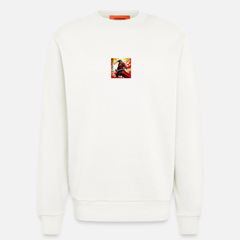 Roter Samurai im Blutsturm - Sweatshirt - made by SPREAD  - OFF WHITE