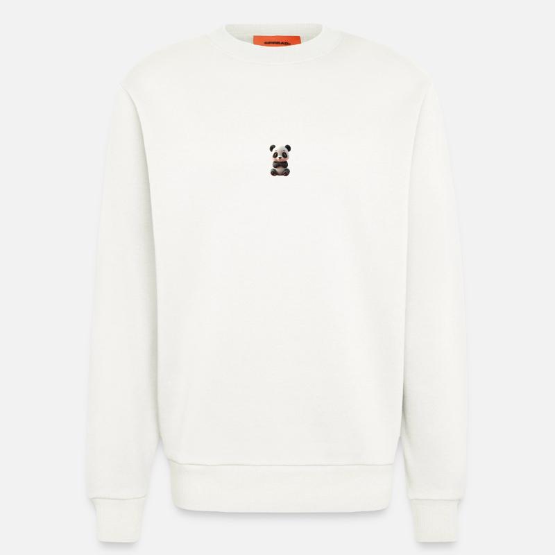 Panda le plus mignon - Sweat bio décontracté fabriqué en UE - OFF WHITE