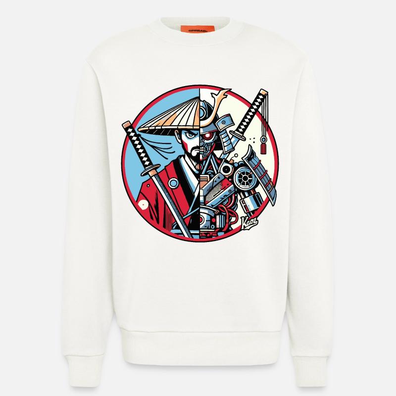 Samurai-Ronin oder Mecha-Shogun - Sweatshirt - made by SPREAD  - OFF WHITE