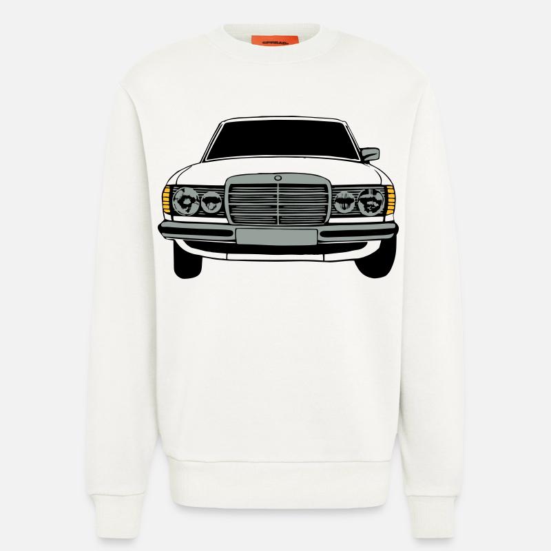 MB W123 Youngtimer Oldtimer,70er,80er (25) - Sweatshirt - made by SPREAD  - OFF WHITE