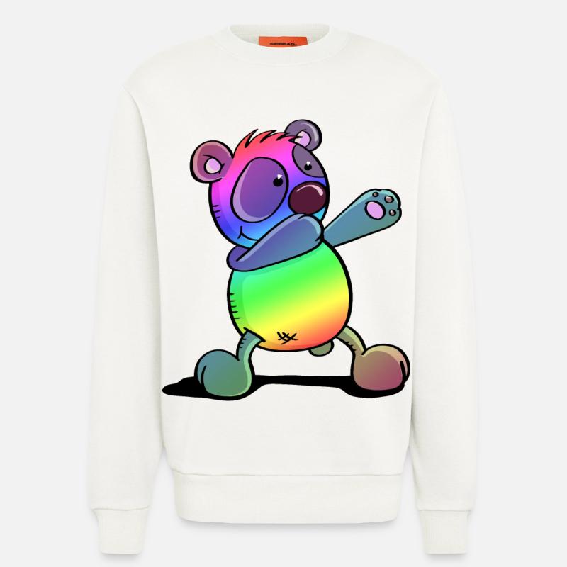 Bunter Pandabär - Dab Dance - Dabbing - Panda - Sweatshirt - made by SPREAD - OFF WHITE