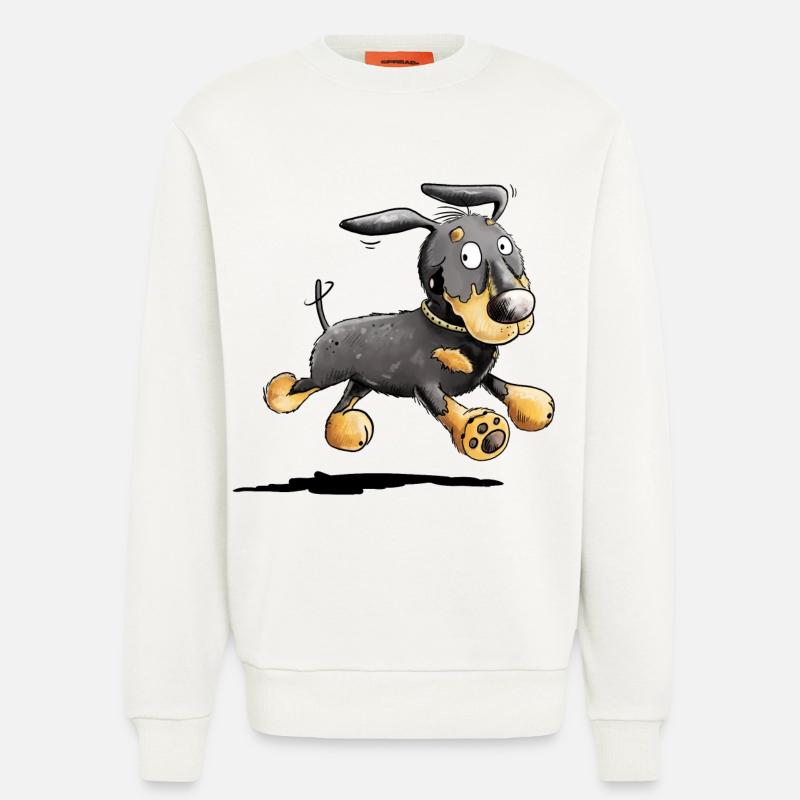 Flotter Dackel - Dachshund - Teckel - Geschenk - Sweatshirt - made by SPREAD - OFF WHITE