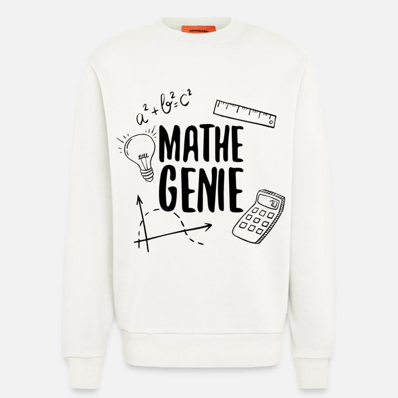 Math genius mathematics genius arithmetic math - Sweatshirt - made by SPREAD - OFF WHITE