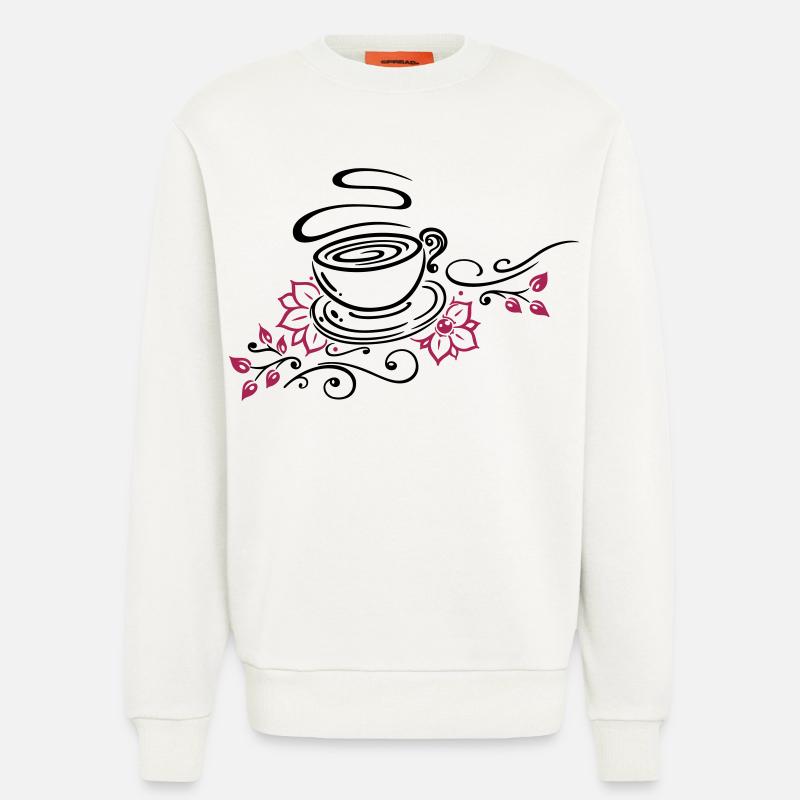 Tee, Teetasse, tea time, Kirschblüten - Sweatshirt - made by SPREAD  - OFF WHITE