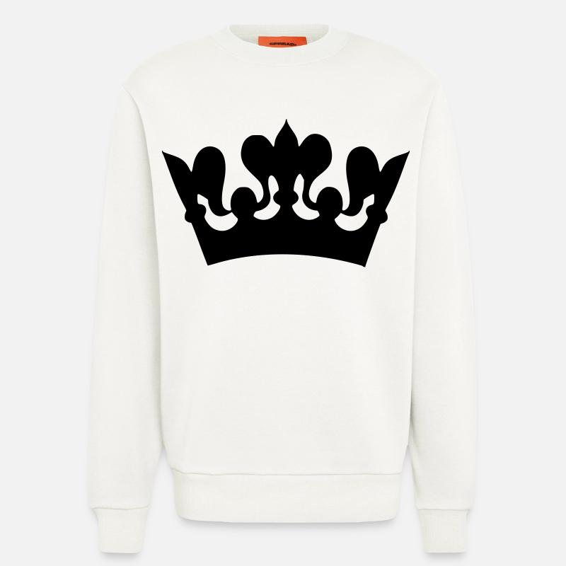 Bild einer Kronenzeichnung # - Sweatshirt - made by SPREAD  - OFF WHITE