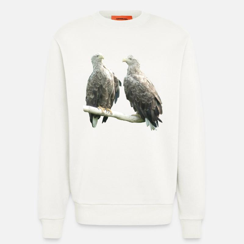 Pygargue à queue blanche - Sweat bio décontracté fabriqué en UE - OFF WHITE