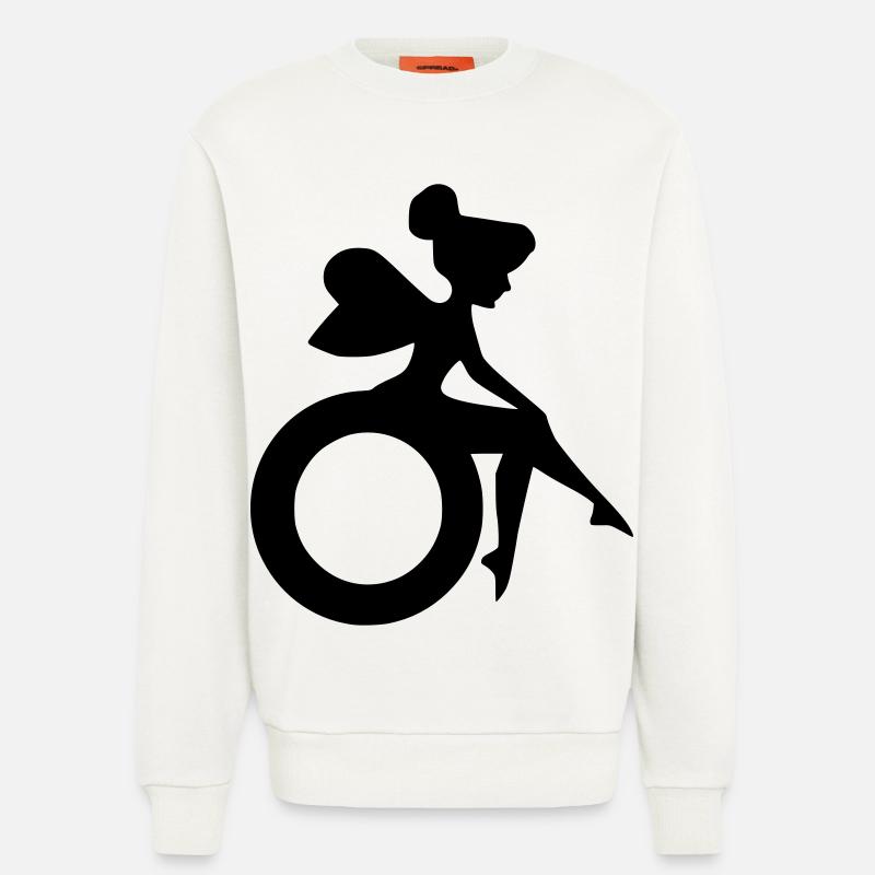 Bild einer Fee im Rollstuhl # - Sweatshirt - made by SPREAD  - OFF WHITE