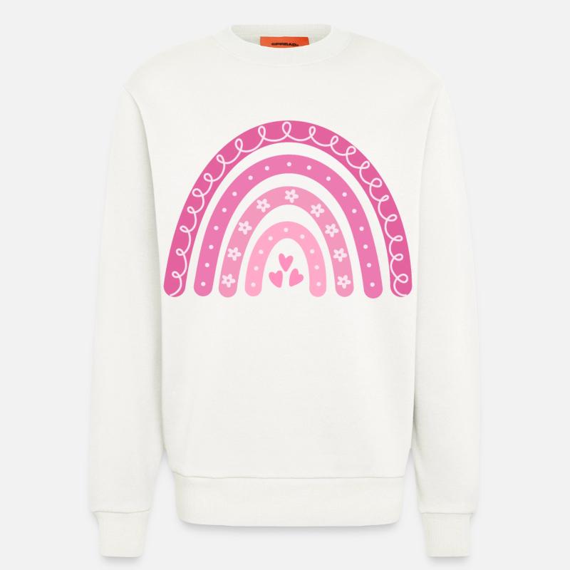 Boho Regenbogen rosa Große Schwester - Sweatshirt - made by SPREAD  - OFF WHITE