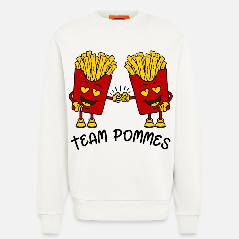 Frites d’équipe - Sweat bio décontracté fabriqué en UE - OFF WHITE