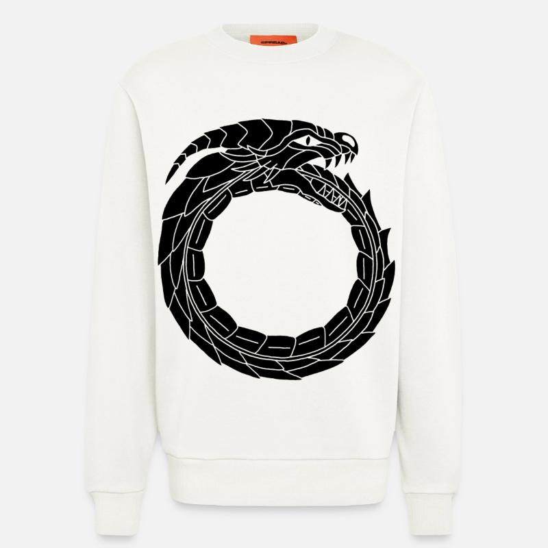 Devouring Black Dragon - Sweatshirt - made by SPREAD  - OFF WHITE