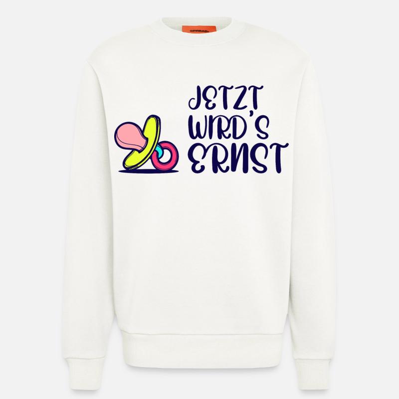 Elternschaft Eltern Geburt Statement Schwanger - Sweatshirt - made by SPREAD  - OFF WHITE
