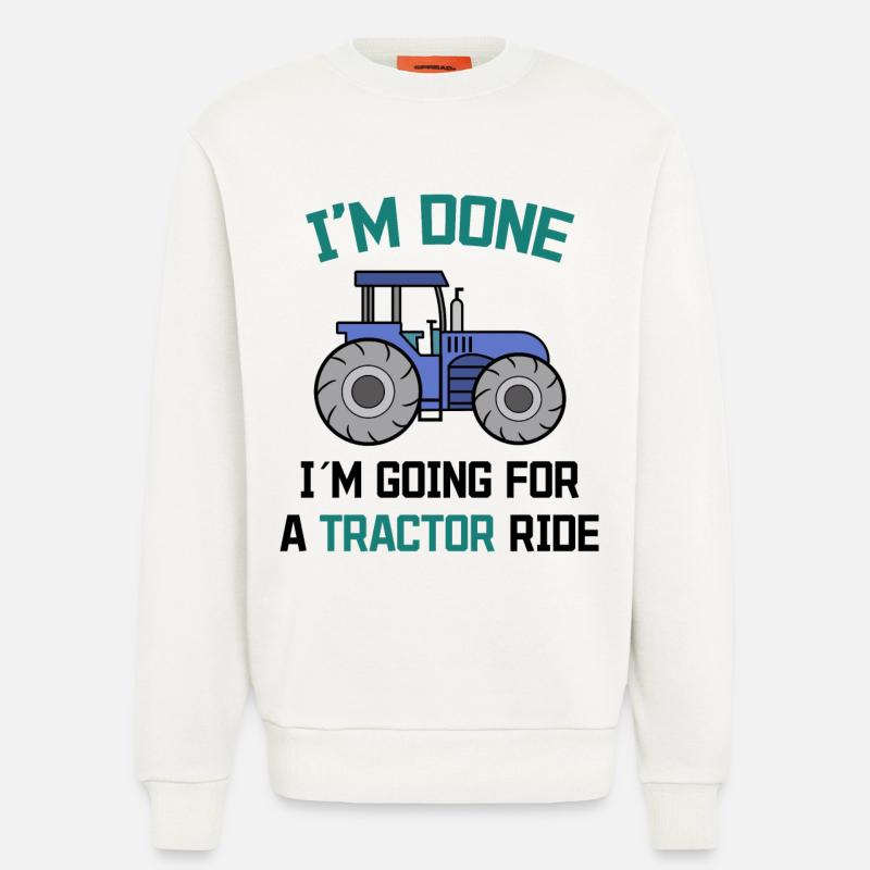 Bauer Traktor Statement Bauernhof Landwirtschaft - Sweatshirt - made by SPREAD  - OFF WHITE