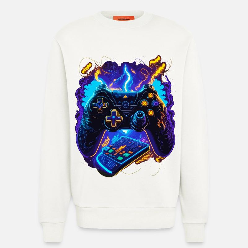 Cyber Gaming Controller - Sweatshirt - made by SPREAD  - OFF WHITE