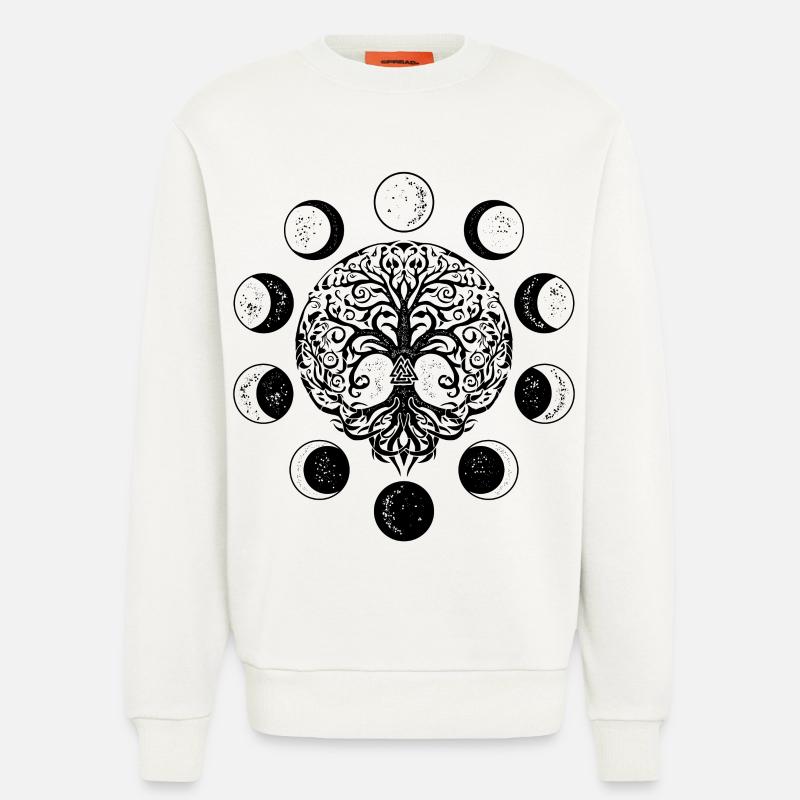 Ygdrassil Mondphasen Witchcraft Occult Lebensbaum - Sweatshirt - made by SPREAD - OFF WHITE