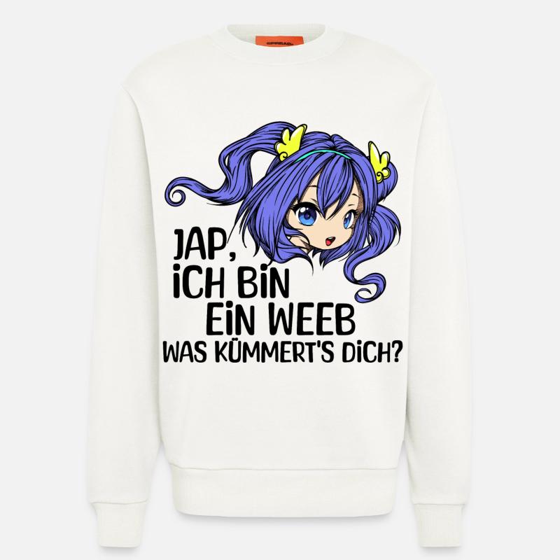Comic Mädchen Anime Mangastyle Manga Statement - Sweatshirt - made by SPREAD  - OFF WHITE