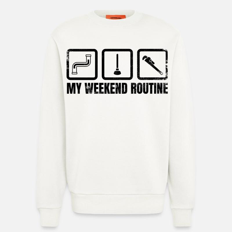 Meine Wochenendroutine - Sweatshirt - made by SPREAD  - OFF WHITE