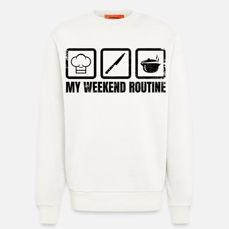 Meine Wochenendroutine - Sweatshirt - made by SPREAD  - OFF WHITE