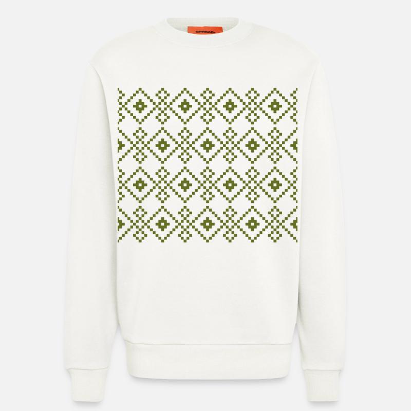 Pull uni de Noël (vert) - Sweat bio décontracté fabriqué en UE - OFF WHITE