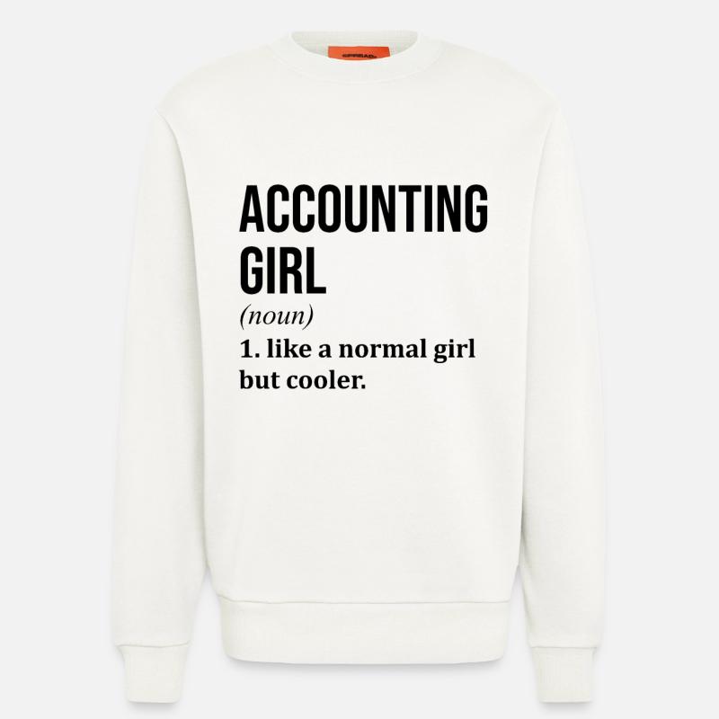 Buchhaltungsmädchen Lustiger Spruch - Sweatshirt - made by SPREAD  - OFF WHITE