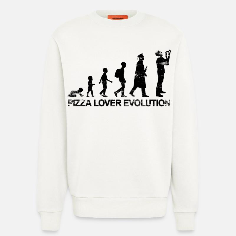 Pizza Lover Evolution - Sweatshirt - made by SPREAD  - OFF WHITE