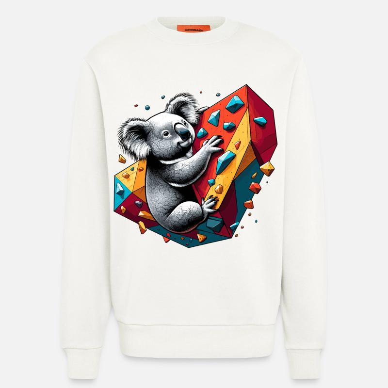 Bouldern Koala Geschenk - Sweatshirt - made by SPREAD  - OFF WHITE