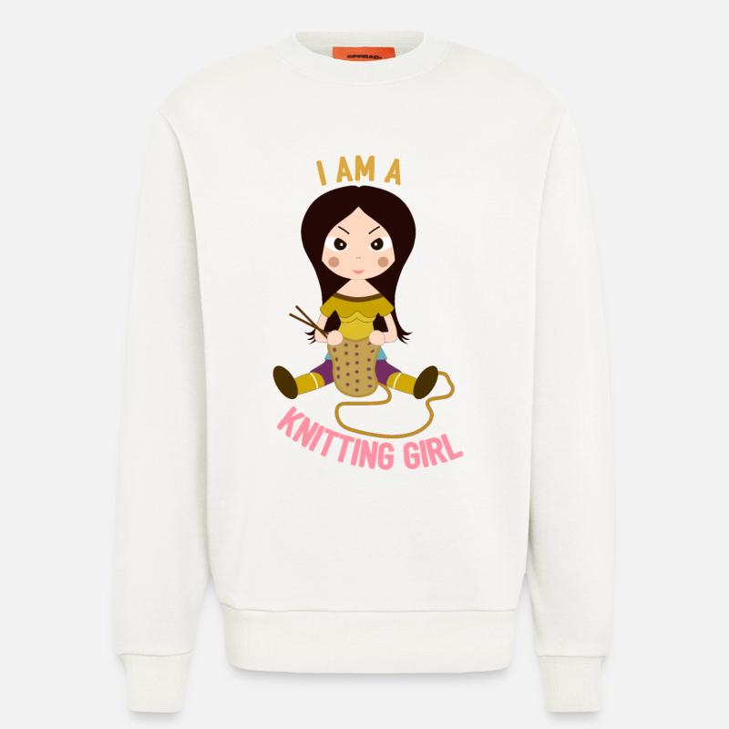 Ich bin ein Strickmädchen - Sweatshirt - made by SPREAD  - OFF WHITE