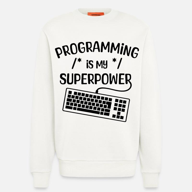 Computer Freak Statement Developer Programmer - Sweatshirt - made by SPREAD  - OFF WHITE