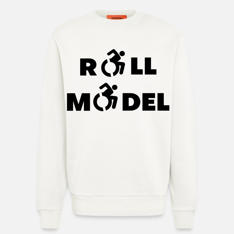 Jeder Rollstuhlfahrer ist ein Vorbild # - Sweatshirt - made by SPREAD  - OFF WHITE