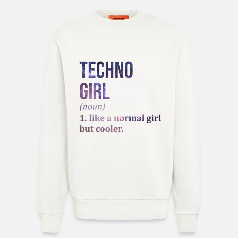 Techno Techno Techno - Sweatshirt - made by SPREAD  - OFF WHITE