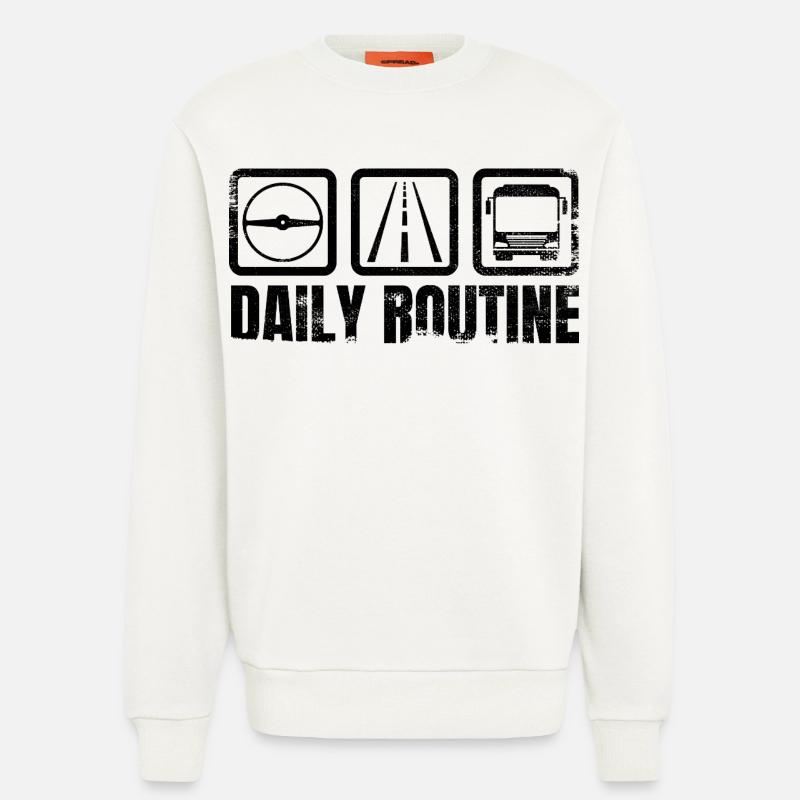 Busfahrer Routine - Sweatshirt - made by SPREAD  - OFF WHITE
