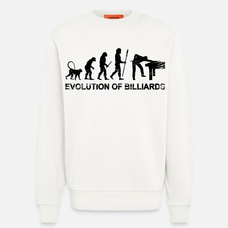 Billard Evolution - Sweatshirt - made by SPREAD  - OFF WHITE