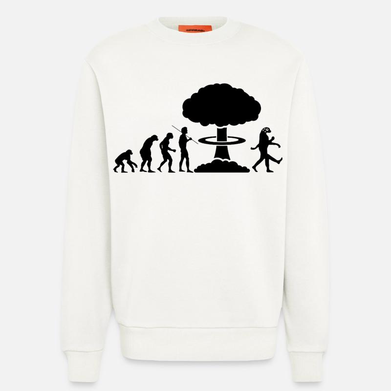 Nukleare Evolution - Sweatshirt - made by SPREAD  - OFF WHITE