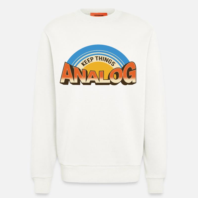 Keep Things Analog – Retro Tech-Statement - Sweatshirt - made by SPREAD  - OFF WHITE