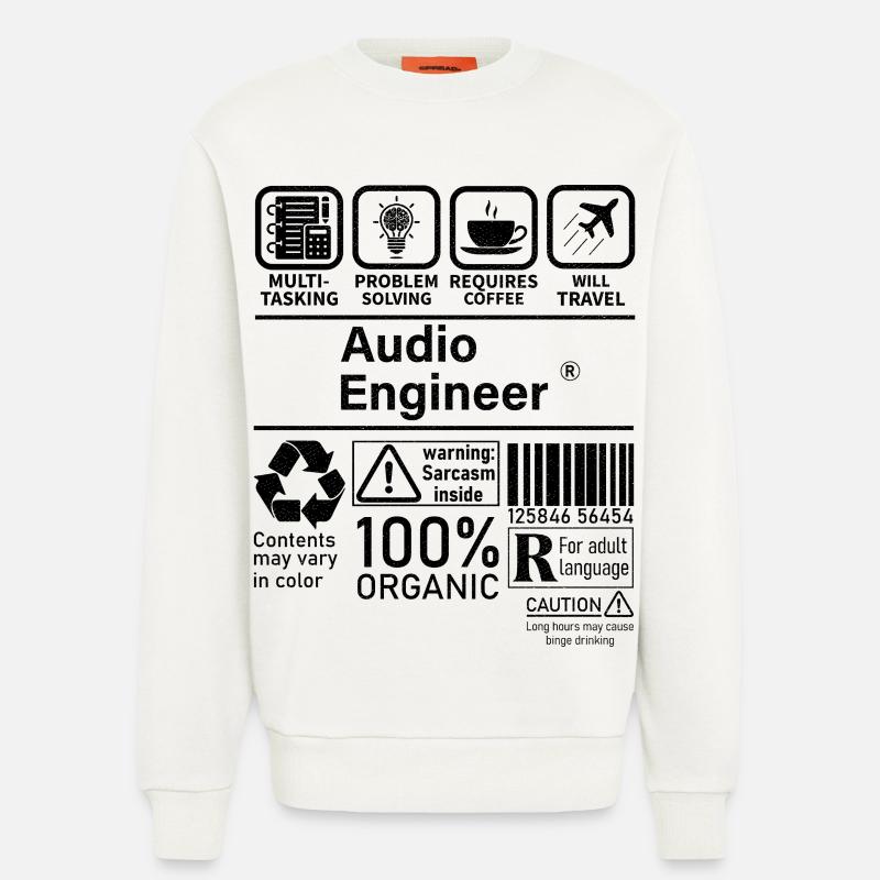 Audio Engineer multi tasking problem solving - Sweatshirt - made by SPREAD  - OFF WHITE