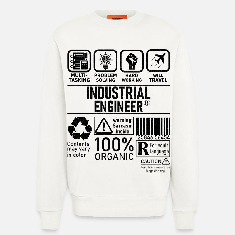 Industrial Engineer multi tasking problem solving - Sweatshirt - made by SPREAD  - OFF WHITE