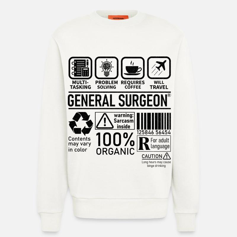 General Surgeon multi tasking problem solving - Sweatshirt - made by SPREAD  - OFF WHITE