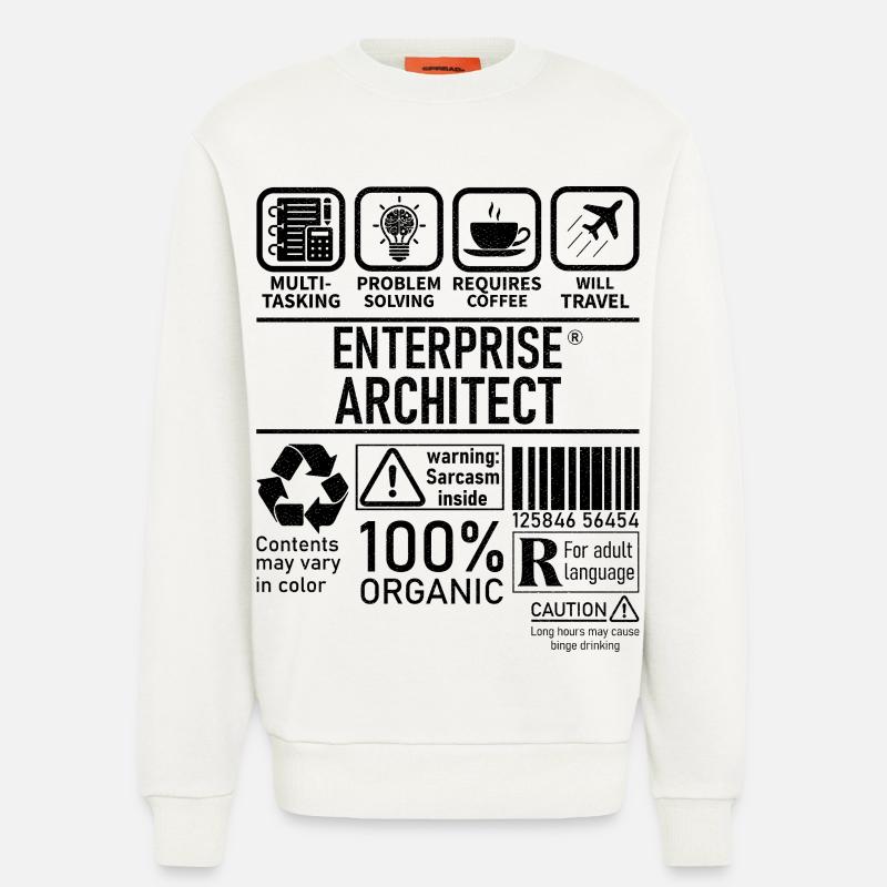 Enterprise Architect multi tasking problem solving - Sweat bio décontracté fabriqué en UE - OFF WHITE