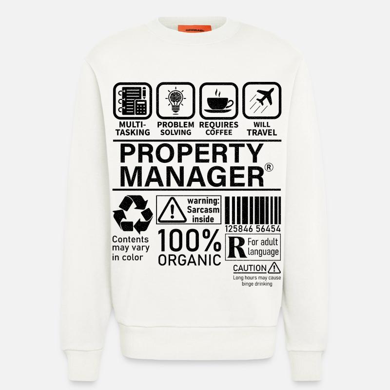 Property Manager Multi Tasking Problem Solving - Sweatshirt - made by SPREAD  - OFF WHITE