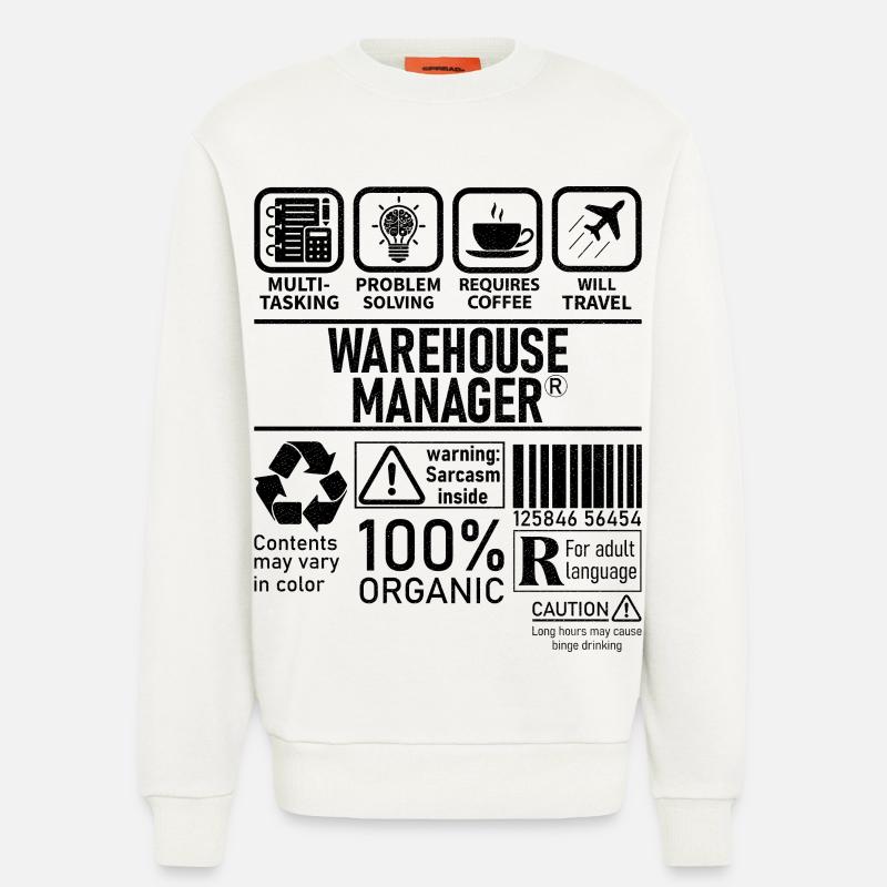 Warehouse Manager multi tasking problem solving - Sweatshirt - made by SPREAD  - OFF WHITE