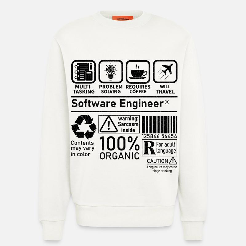 software engineer multi tasking problem solving - Sweatshirt - made by SPREAD  - OFF WHITE