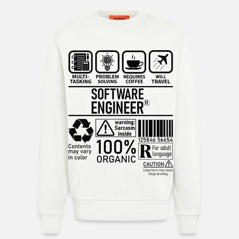 Software Engineer multi tasking problem solving - Sweatshirt - made by SPREAD  - OFF WHITE