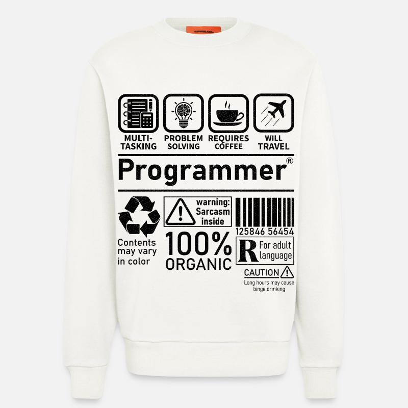 Programmer multi tasking problem solving requires - Sweatshirt - made by SPREAD  - OFF WHITE