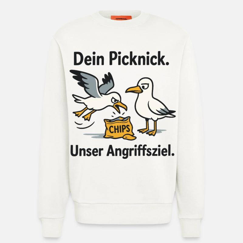Dein Picknick Unser Angriffsziel - Sweatshirt - made by SPREAD  - OFF WHITE