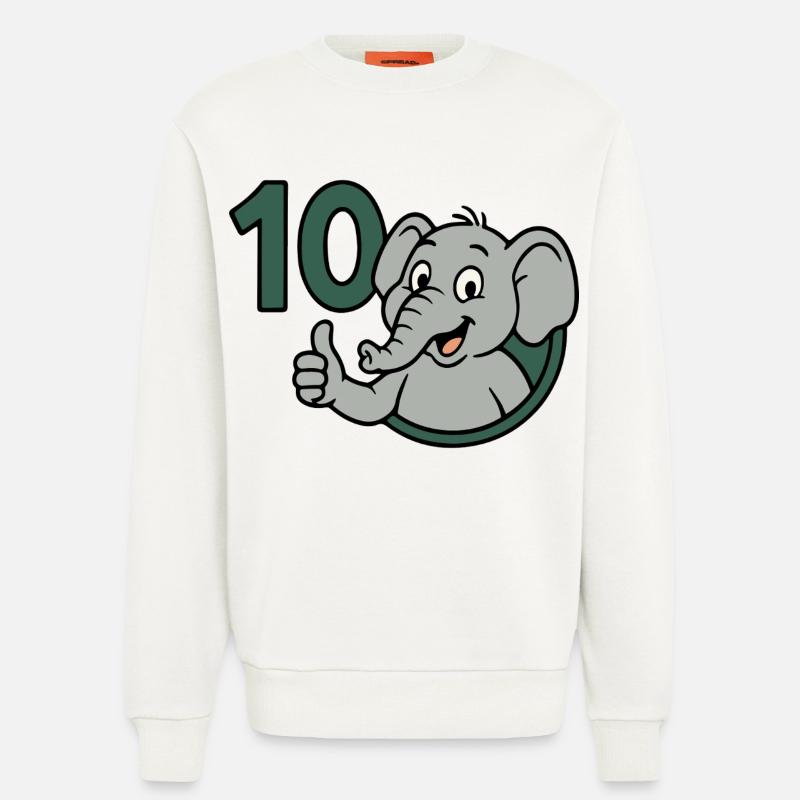 Rüsselpower mit 10 - Sweatshirt - made by SPREAD  - OFF WHITE