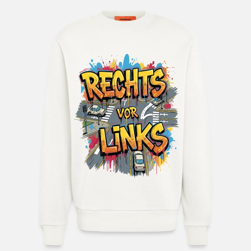 Rechts Vor Links -Graffiti Style - Sweatshirt - made by SPREAD - OFF WHITE