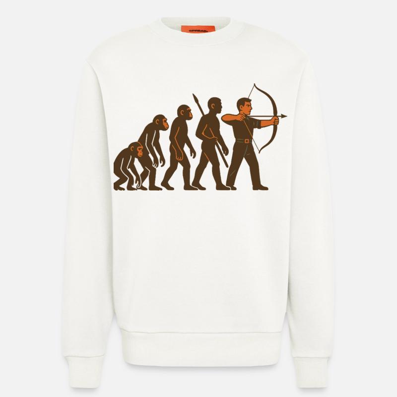 Archery Evolution Archer Bow Target - Sweatshirt - made by SPREAD  - OFF WHITE