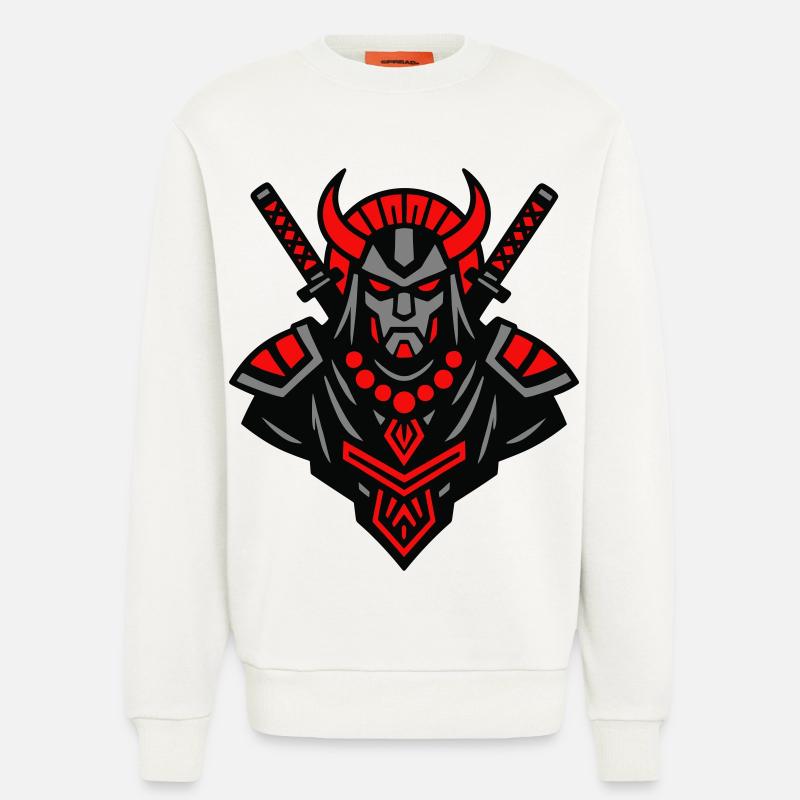 Samurai Devil Warrior - Sweatshirt - made by SPREAD  - OFF WHITE