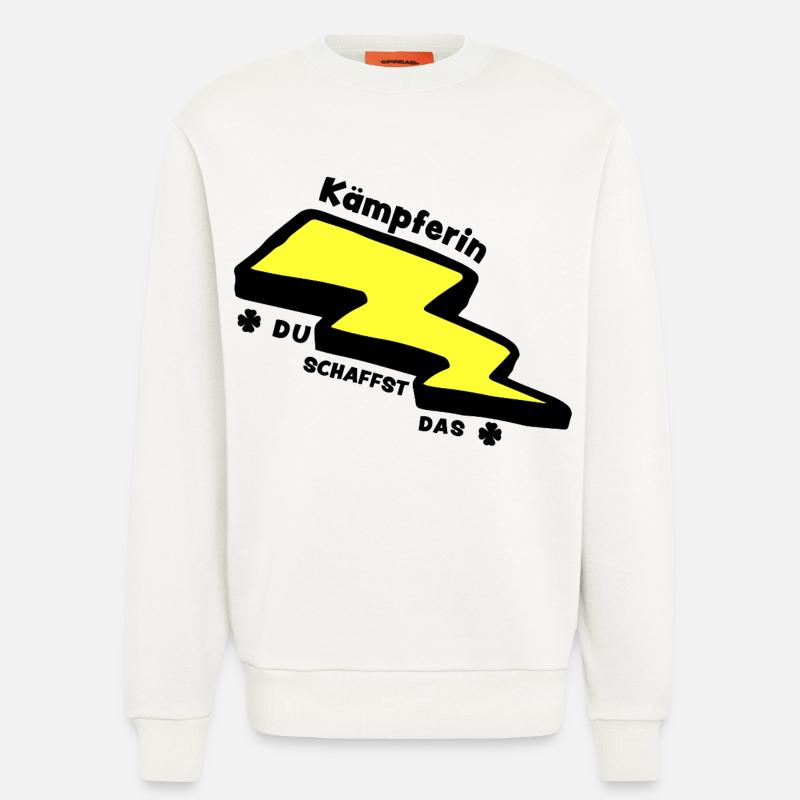 Glücksbringer: Kämpferin - Du schaffst das! - Sweatshirt - made by SPREAD  - OFF WHITE