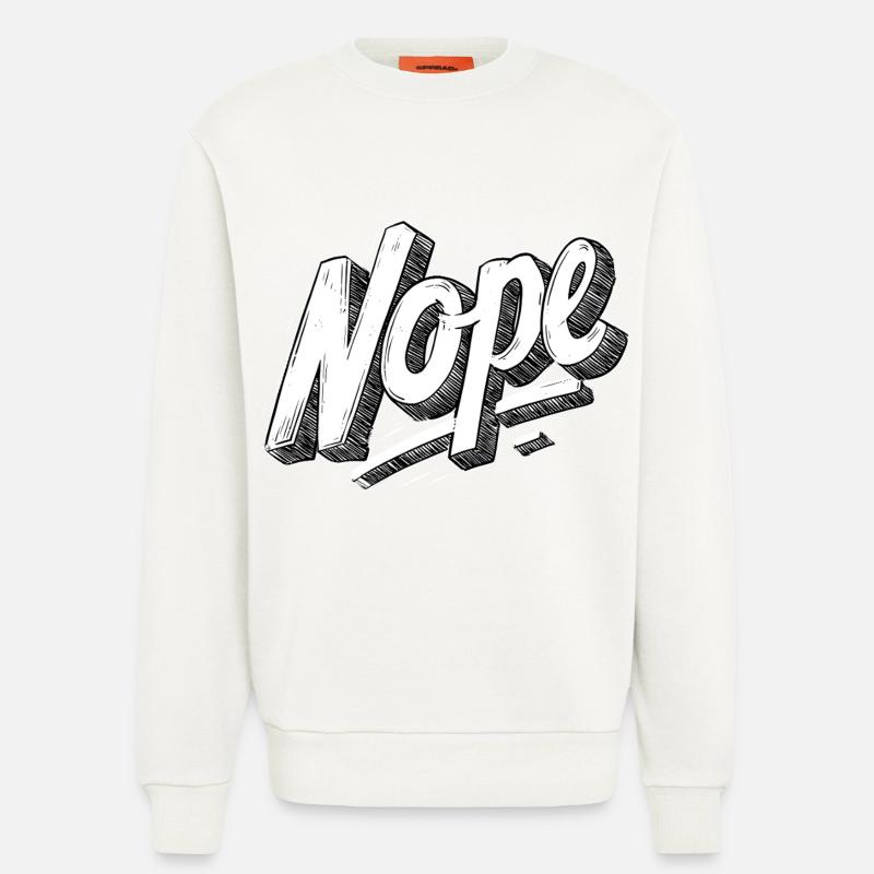 Nope - Sweatshirt - made by SPREAD  - OFF WHITE